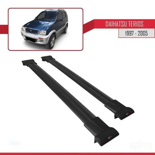Barres De Toit - Fly - Daihatsu Terios 1997-2005 - Aluminium - Noir - Charge Utile 300 Kg