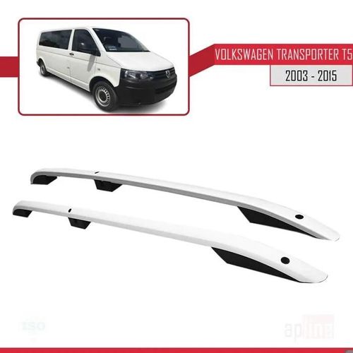 Rails De Toit Barres Set Cross Barres Rail Pour Volkswagen Transporter (T5) 2003-2015 (Empattement Court L1/H1) / Gris