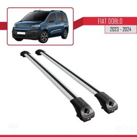 Compatible Avec Fiat Doblo 3 2023-2025 Ace-1 Barres De Toit Railing Porte-Bagages De Voiture Gris Alu 2 Barres