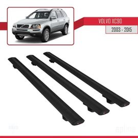 Barres De Toit - Volvo - Xc90 - Basic Modèle - Aluminium - 3 Pièces - Noir