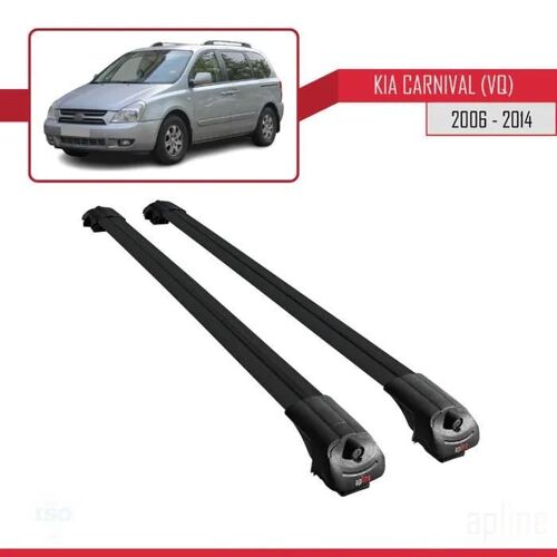 Compatible Avec Kia Carnival (Vq) 2006-2014 Barres De Toit Ace-1 Railing Porte-Bagages De Voiture Noir