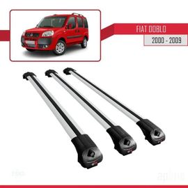 Barres De Toit - Ace-1 - Fiat Doblo 2000-2009 - Aluminium Gris - Mécanisme De Verrouillage - Charge 300kg