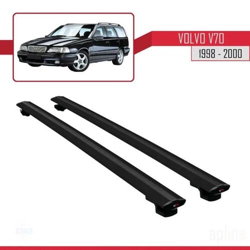Barres De Toit - Volvo - V70 Basic - Aluminium - Noir - Universel 1998-2000