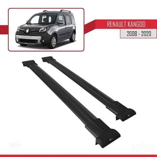Compatible Avec Renault Kangoo 2008-2020 Barres De Toit Fly Modèle Railing Porte-Bagages De Voiture Noir