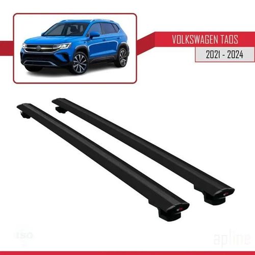 Barres De Toit - Volkswagen - Taos 2021-2024 - Basic Modèle - Noir - Aluminium