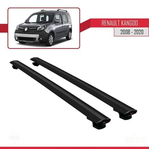 Barres De Toit - Renault - Kangoo 2008-2020 - Basic Modèle - Noir - Aluminium - Charge < 300kg