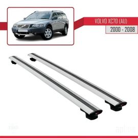 Barres De Toit - Volvo - Basic Modèle - Aluminium - Gris - Charge 300 Kg