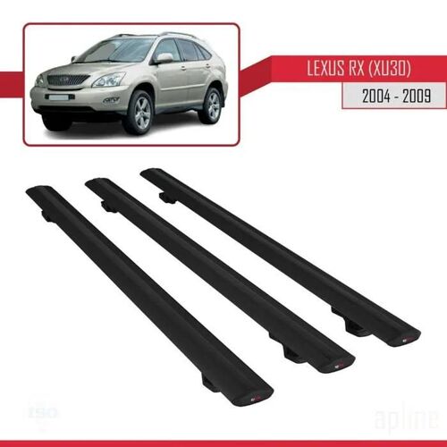 Barres De Toit - Lexus - Rx (Xu30) - Modèle Basic - 3 Pièces - Noir - Aluminium