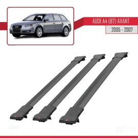 Barres De Toit - Fly - Audi A4 Avant (B7) 2005-2007 - 3 Barres - Aluminium - Noir