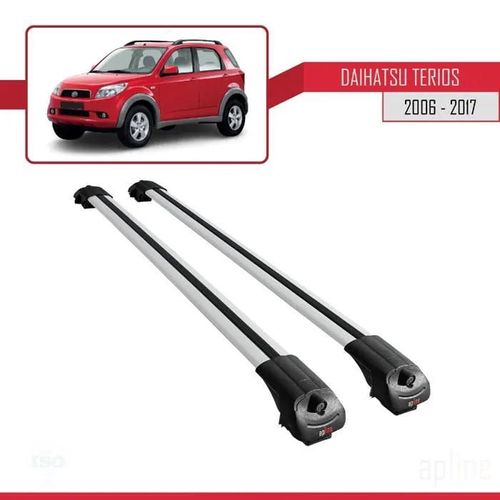 Compatible Avec Daihatsu Terios 2 (J200) 2006-2017 Ace-1 Barres De Toit Railing Porte-Bagages De Voiture Gris Aluminium 2 Barres