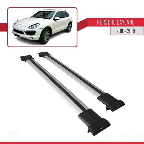 Barres De Toit - Fly - Porsche Cayenne 92a - Aluminium - Gris - Charge Utile 300 Kg