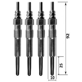 Lot De 4 Bougies De Préchauffage - Audi A6 C4 Avant (4a5) 2.5 Tdi 08/1994>12/1997