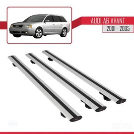 Barres De Toit - Audi - A6 Avant 2001-2005 - Modèle Basic - Aluminium - Gris