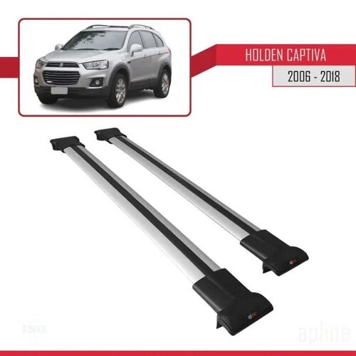 Barres De Toit - Fly - Modèle Gris - Compatible Holden Captiva 2006-2018 - Aluminium - Charge < 300 Kg