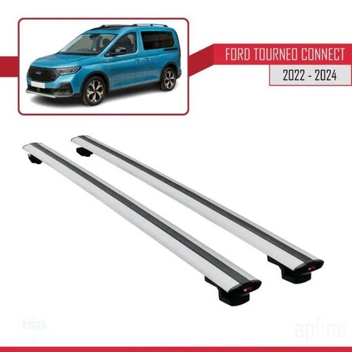 Compatible Avec Ford Transit/Tourneo Connect 3 2022-2026 Basic Model Barres De Toit Railing Porte-Bagages De Voiture Gris 2 Barres