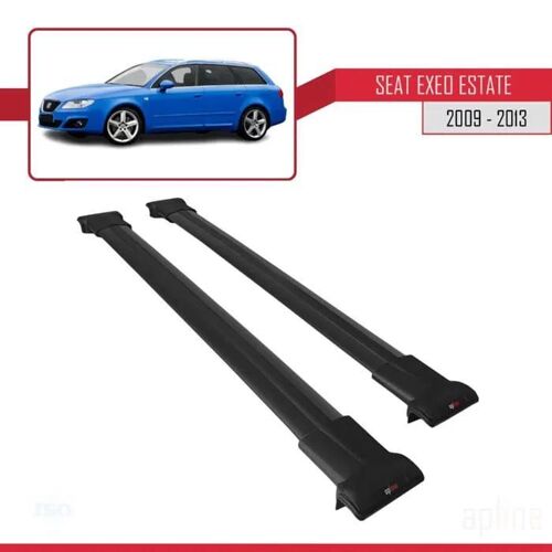 Barres De Toit - Fly - Modèle Railing - Compatible Seat Exeo 2009-2013 - Noir - Aluminium