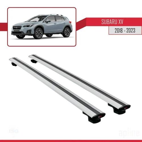 Barres De Toit - Subaru - Xv 2018-2023 - Modèle Basic - Aluminium - Gris