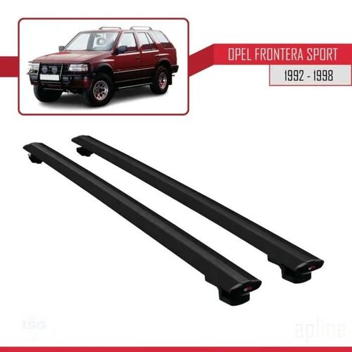 Barres De Toit - Opel - Basic Modèle - Aluminium - Noir - Charge Utile < 300 Kg
