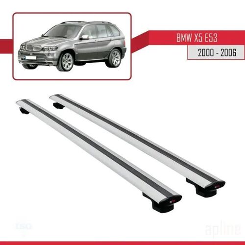 Barres De Toit - Bmw - X5 (E53) - Modèle Basic - Gris - Aluminium - Charge < 300 Kg