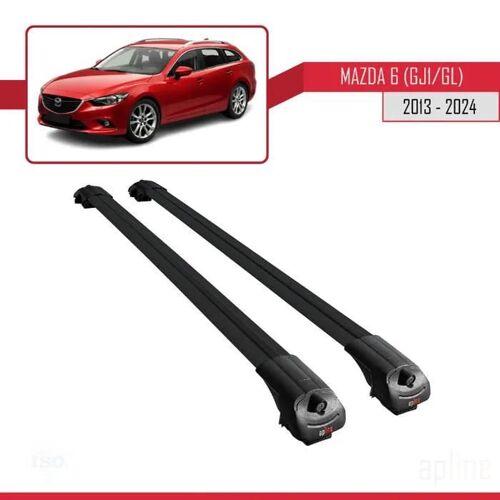 Compatible Avec Mazda 6 (Gj1/Gl) 2013-2024 Barres De Toit Ace-1 Railing Porte-Bagages De Voiture Noir