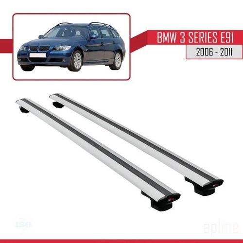 Barres De Toit - Bmw - E91 Touring - Modèle Basic - Aluminium - Gris