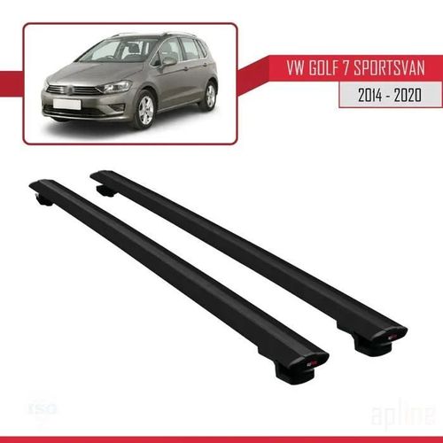 Barres De Toit - Volkswagen - Golf 7 Sportsvan - Basic Modèle - Noir - Aluminium - Charge 300kg