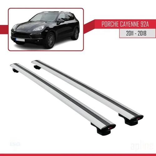 Barres De Toit - Porsche - Cayenne 92a - Basic Modèle - Gris - Aluminium - Charge 300 Kg