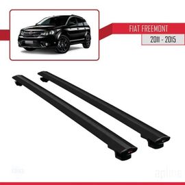 Barres De Toit - Fiat - Freemont 2011 - Basic Modèle - Noir - Aluminium - Charge 300 Kg