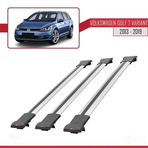 Barres De Toit - Fly - Volkswagen Golf 7 Variant - 3 Barres - Aluminium - Gris