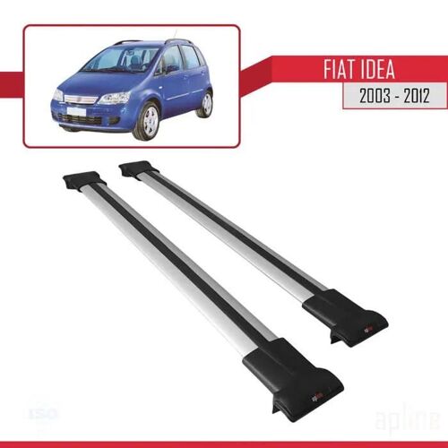 Compatible Avec Fiat Idea 2003-2012 Fly Model Barres De Toit Railing Porte-Bagages De Voiture Gris Aluminium 2 Barres