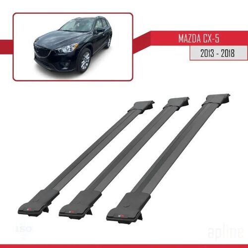 Barres De Toit - Fly - Mazda Cx-5 2013-2018 - 3 Barres - Aluminium - Noir