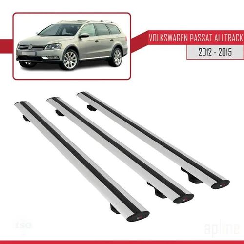 Barres De Toit - Volkswagen - Basic Modèle - 3 Barres - Aluminium - Gris