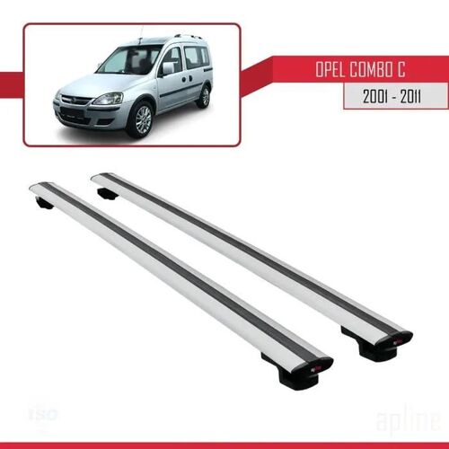 Barres De Toit - Opel - Basic Modèle - Aluminium - Gris - Charge Utile < 300 Kg