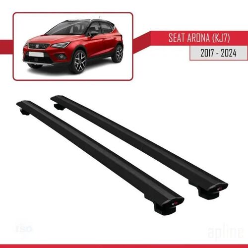 Compatible Avec Seat Arona (Kj7) 2017-2026 Basic Model Barres De Toit Railing Porte-Bagages De Voiture Noir Aluminium 2 Barres