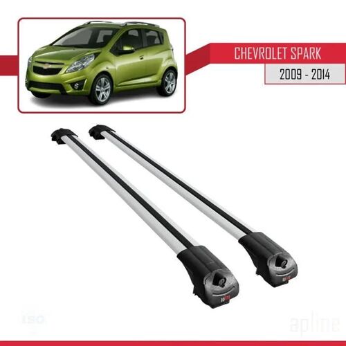 Compatible Avec Chevrolet Spark 2009-2014 Barres De Toit Ace-1 Railing Porte-Bagages De Voiture Gris