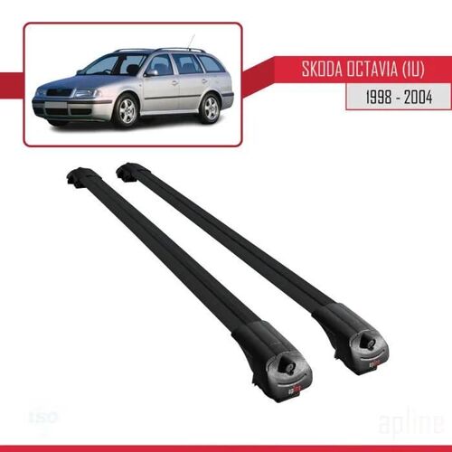 Compatible Avec Skoda Octavia (1u) 1998-2004 Barres De Toit Ace-1 Railing Porte-Bagages De Voiture Noir