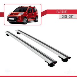 Barres De Toit - Fiat - Qubo - Basic Modèle - Aluminium - Gris - Charge 300 Kg