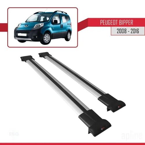 Compatible Avec Peugeot Bipper 2008-2023 Barres De Toit Railing Porte-Bagages De Voiture Fly Modèle Gris