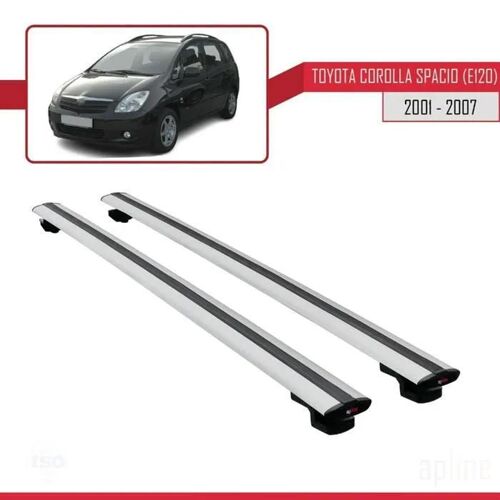 Barres De Toit - Toyota - Corolla Spacio (E120) - Modèle Basic - Aluminium - Gris