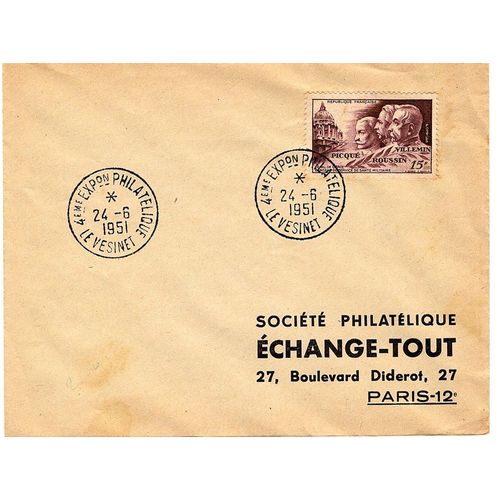 Docteur Picqué Villemin Roussin Yt 898 Sur Lettre