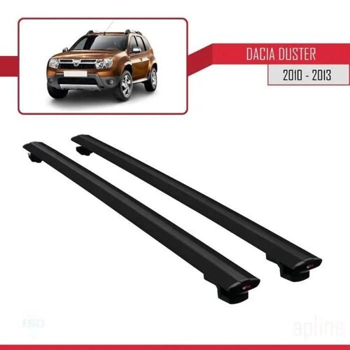 Barres De Toit - Dacia - Duster 2010-2013 - Basic Modèle - Noir - Aluminium - Charge < 300kg
