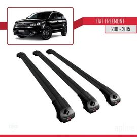 Compatible Avec Fiat Freemont 2011-2015 Ace-1 Barres De Toit Railing Porte-Bagages De Voiture Noir Aluminium 3 Barres