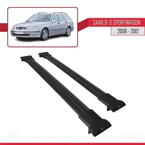 Barres De Toit - Fly - Saab 9-3 Sportwagon - Aluminium - Noir - Charge Utile < 300 Kg
