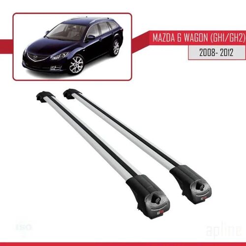 Compatible Avec Mazda 6 Wagon (Gh1-Gh2) 2008-2012 Barres De Toit Ace-1 Railing Porte-Bagages De Voiture Gris