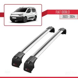 Barres De Toit - Ace-2 - Fiat Doblo 2023-2024 - Aluminium - Gris - Charge Utile 300 Kg