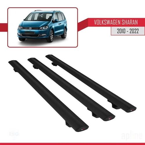Barres De Toit - Volkswagen - Basic Modèle - 3 Pièces - Aluminium - Noir