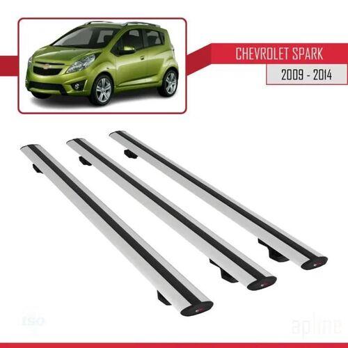 Barres De Toit - Chevrolet - Basic Modèle - Aluminium - 3 Pièces - Gris