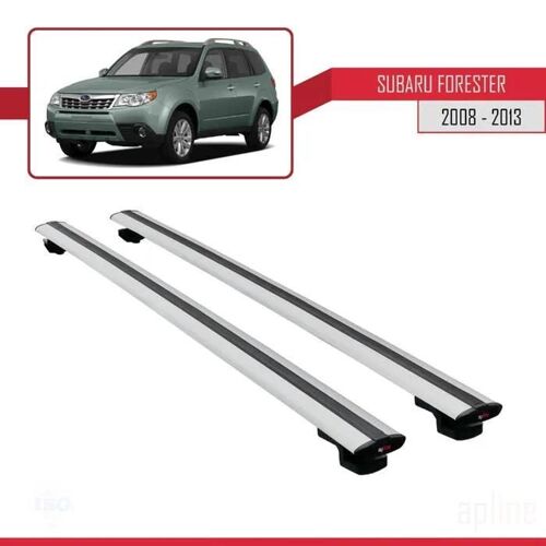 Barres De Toit - Subaru - Forester 2008-2013 - Basic Modèle - Aluminium - Gris