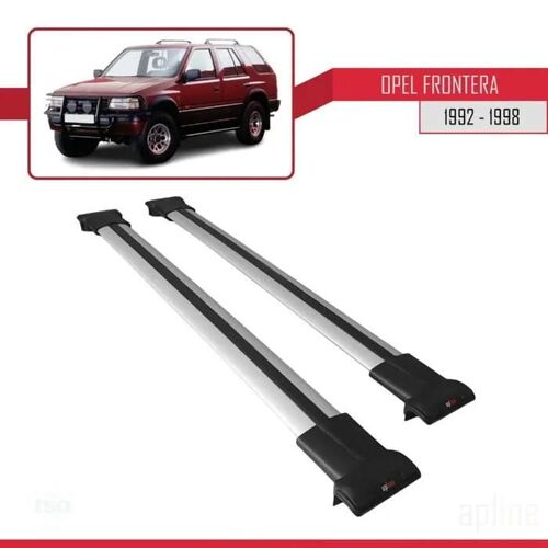 Barres De Toit - Fly - Modèle Gris - Compatible Opel Frontera 1992-1998 - Aluminium - Charge < 300 Kg