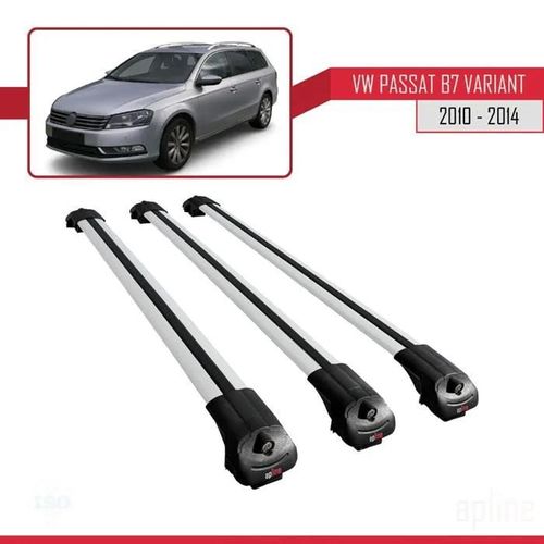 Barres De Toit - Ace-1 - Compatible Volkswagen Passat B7 - Aluminium Gris - Charge Utile 300 Kg